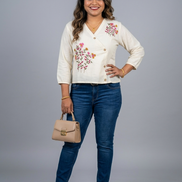 Meadow Whisper Angrakha Crop Top