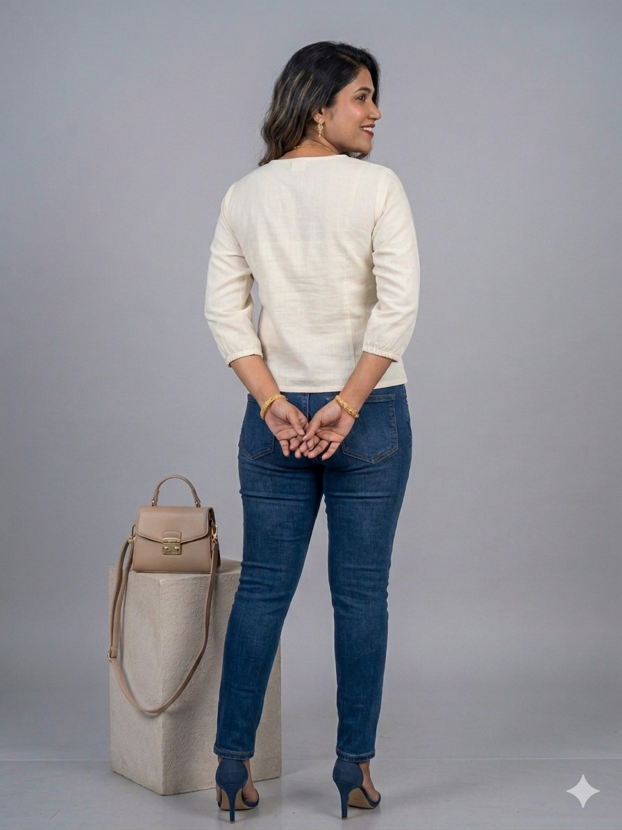 Meadow Whisper Angrakha Crop Top