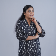 Black Shibori-Inspired Monochrome 2pc kurti Set